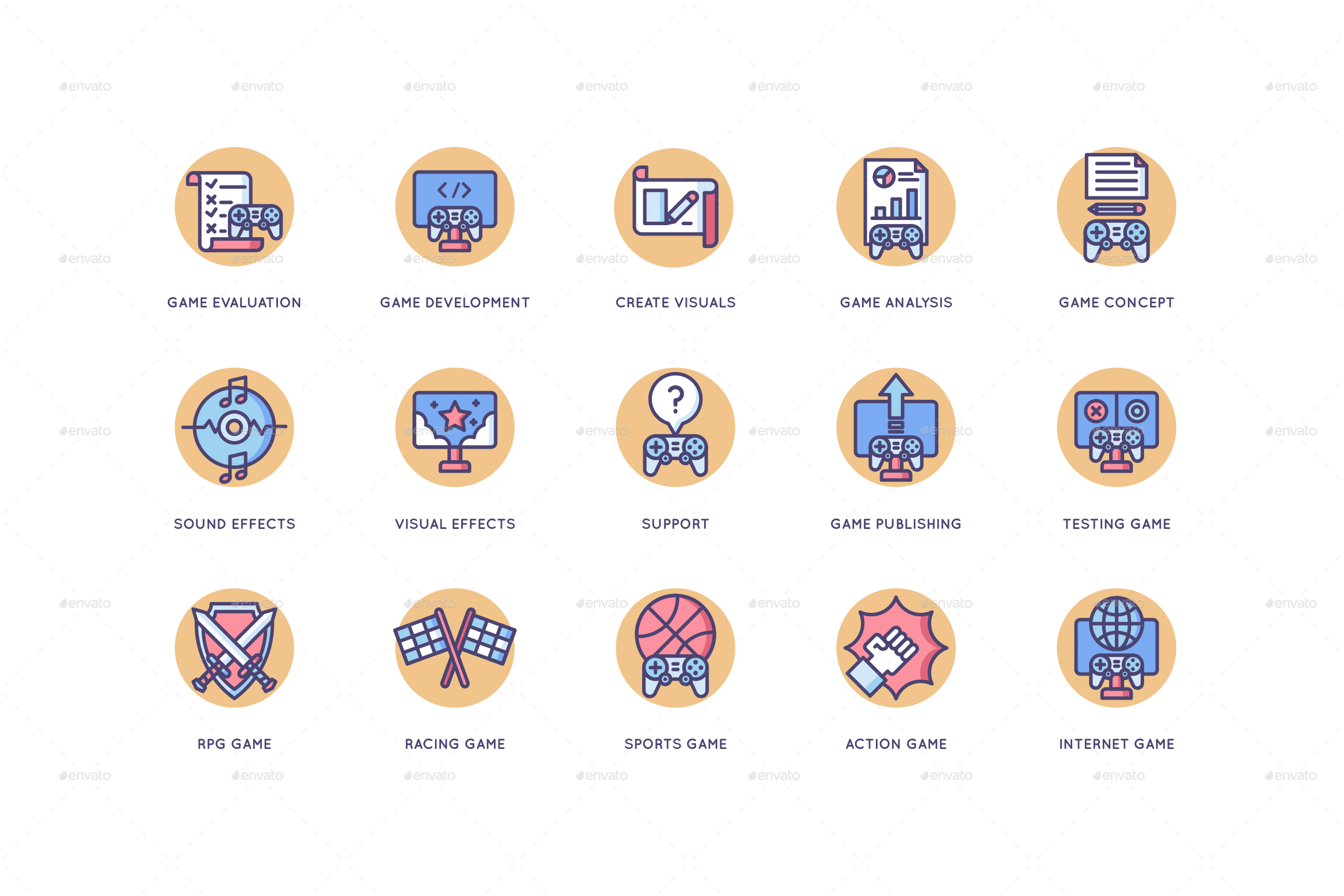 Game Design Icons, Icons GraphicRiver
